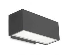 Leds C4 - Afrodita LED Al Aire Libre para Arriba y Abajo La Pared de Luz Urbana Gris 22 cm 1955Lm 4000K Ip65