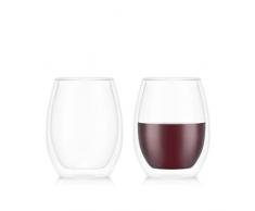 Bodum SKÃ L Merlot - Juego de 2 copas de vino de doble pared (0,5 L)