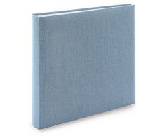 Goldbuch álbum de Fotos, Summer Time Trend 2, 25 x 25 cm, 60 páginas Blancas con pergamino de separadores, Lino, Azul/Gris, 24607