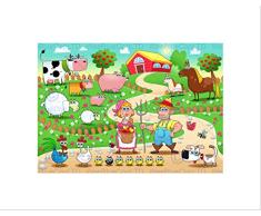 Wee Blue Coo Nursery Rural Farm House - ImpresiÃ³n artÃ­stica para pared de dormitorio infantil