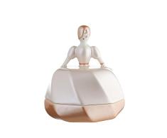 Cajita Alessi para bombones, porcelana, rosa, 24 x 0.346 x 24 cm