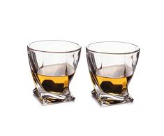 Juego de 2 vasos de whisky (2 unidades), incluye 2 rocas de hielo (piedras frÃas)