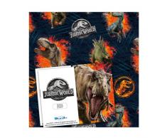 Jurassic World - Papel de regalo, 10 hojas, 10 etiquetas, tamaño de la hoja, 70 x 50 cm, producto oficial con recursos responsables