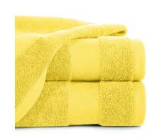 Eurofirany Andrea Juego baÃ±o, Toalla de Sauna y Manoplas, Absorbente, algodÃ³n, 400 g/m2, Pack de 3 y 6 Unidades, Amarillo, 50X90 cm/1 Pkg. je 6 Stk