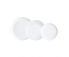 Luminarc Pampille Blanco Vajilla Opal 18 Piezas - 6 Personas Blanco