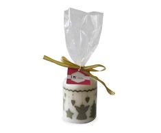 Vela de Aurora era Cero con Ornamentos Navidad, Cera, Marfil y Oro, 6.8Â x 6.8Â x 9Â cm