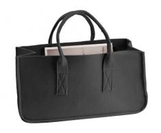 PT Present Time Ltd Mellow - Revistero de Fieltro, Color Negro