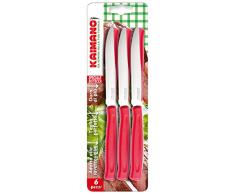 Kaimano KDN041806R Cuchillos para Carne, Acero Inoxidable, Rojo, 28x10x3 cm, 6 Unidades