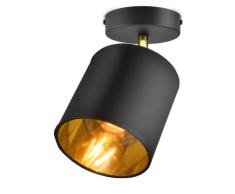 Adviti BATI Lampara Focos Techo 60W E27 Negro (1 Fuente de luz)