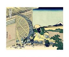 Hokusai 36 Views Fuji Watermill Onden Woodblock Japan Art Print Canvas Premium Wall Decor Poster Mural Ver Agua Madera JapÃ³n pared PÃ³ster