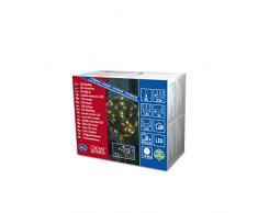 Konstsmide Mini guirnalda de bombillas LED, diodos de luz amarilla, cable verde 3141-000