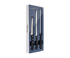 Arcos 859300 Set Jamonero, Acero_Inoxidable, Negro, Estandar