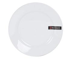 Bigbuy Home S2207654 Plato de Postre Gastro Blanco, Medida 16.4 x 2 cm