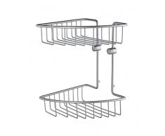 SMEDBO casa Corner Cesta de jabÃ³n Doble, Color Plateado