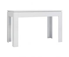 vidaXL Mesa de Comedor Blanca Brillante, 120 x 60 x 76 cm, Color Blanco