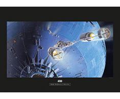 Komar Wandbild Von Wars Classic RMQ Death Star Attack | Kinderzimmer, Jugendzimmer, Dekoration, Kunstdruck | ohne Rahmen | WB130-70x50 fotomural, carbÃ³n