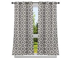 Duck River Textile Juego de Cortinas geomÃ©tricas para Ventana, Gris, 38x84