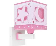 Dalber LÃ¡mpara aplique de pared infantil Moonlight Luna y Estrellas ROSA