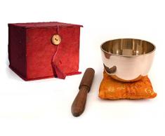 Tierra Zen MT004 Thado Campana tibetanos Marrón 8 cm