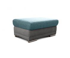 Cavadore xenit sofá Taburete, plástico, Piel sintética, Azul y Gris, 99 x 66 x 81 cm