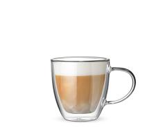 Bialetti Set 2 Vaso Double Wall Capri, 160ml, Aislamiento TÃ©rmico, Vidrio Borosilicato