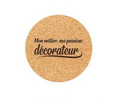 Juego de 6 Posavasos de Corcho Grabados Arte pasiÃ³n decorador