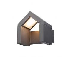 SLV rascali WL, lámpara LED exterior de pared Lámpara, antracita, 3000 K, aluminio, 8 W