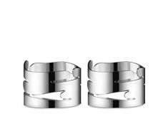 Alessi Set de Dos servilleteros en Acero Inoxidable 18/10, Multicolor, Talla Unica