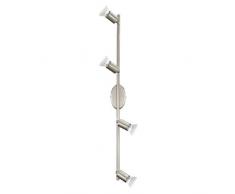 EGLO BUZZ-LED iluminación de pared Apto para uso en interior Metálico GU10 3 W - Lámpara (4 bombilla(s), 3 W, GU10, 3000 K, IP20, Metálico)