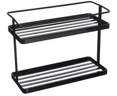 Yamazaki Home - Estante organizador de especias para encimera, acero, talla Ãºnica, color negro