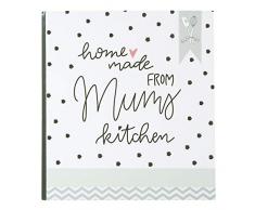 Goldbuch - Libro de recetas para recetas favoritas, papel, Moms Kitchen - Mesa de cocina, color blanco y verde, 25 mm