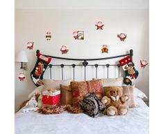 Ambience Live Vinilo Decorativo 9 Piezas Funny Santa Clause Multicolor