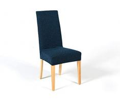 Delamaison Funda de Silla Extensible Efecto Nido de Abeja, Color Azul