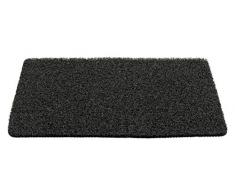 Wenko Esterilla de baño Indoor & Outdoor Loop gris 40 x 60 cm - Alfombra para ducha, baño, piscina, sauna con estructura antideslizante, plástico, 40 x 60 cm, Gris