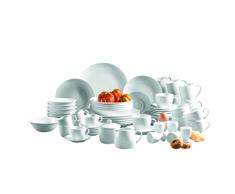Domestic by MÃ¤ser, Serie Alesia, vajilla 62 Teilig para 6 Personas, es mÃ¡s Que una Simple Porcelana Blanca!