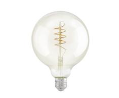 EGLO LED E27, LED espiral Globo, bombilla vintage ámbar para iluminación, 4 vatios (equivalente a 26 vatios), 270 lúmenes, blanco cálido, 2200k, foco Edison G125, à 12,5 cm