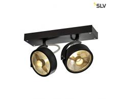 Lámpara de techo SLV Kalu, aluminio, Schwarz Matt, GU10 75W