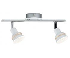 Paulmann Double Recessed lighting spot Cromo, Blanco G9 2,2 W A++ - Punto de luz (Recessed lighting spot, G9, 2 bombilla(s), LED, 2,2 W, 2700 K)