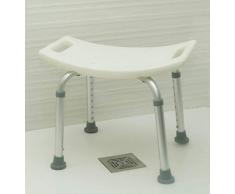 OrtoPrime Taburete de Ducha Antideslizante - Asiento de BaÃ±o OrtopÃ©dico Regulable en Altura 8 Posiciones - Taburete BaÃ±o para Adultos y NiÃ±os - Banqueta Ducha