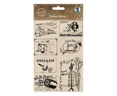 URSUS 40560003 Vintage Canvas - LÃ¡minas autoadhesivas para decorar tarjetas y regalos, 1 hoja de 12 x 18 cm, multicolor