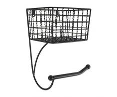 Home Traditions - Cesta dispensadora de Papel higiÃ©nico para Almacenamiento de baÃ±o, Color Negro