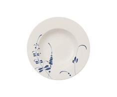 Villeroy & Boch Vieux Luxembourg Brindille plato hondo, 24 cm, Porcelana Premium, Blanco/Azul
