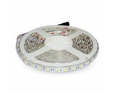 Tira 300 LED SMD 5050 5 m V-TAC luz blanca cÃ¡lida impermeable 4200 lÃºmenes