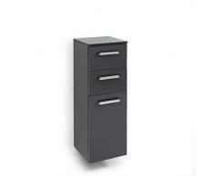 Pelipal 311 Mainz Aparador, DecoraciÃ³n de Madera, Gris Oscuro Brillante, Breite 30 cm
