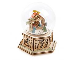 Small Foot Company 11389 Campana, Pesebre con Caja de mÃºsica, de Madera, con luz y melodÃ­a navideÃ±a iluminaciÃ³n, multicolor