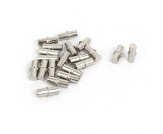 sourcingmap Armario armario estante soporte Clavijas Clavos Tachuelas de Metal tono plateado 6mmx17mm 20pcs