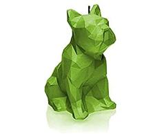 Candellana Hecho a Mano Bulldog Low-Poly Vela de Regalo - Divertida - Vela Decorativa - Decoración del Hogar - Regalos para Amigos - Mecha de Algodón - Tiempo de Quemado 24h - Vela Lime