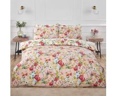 Rapport Home Ashbourne - Juego de Funda de edredón de Microfibra para Cama Doble, Color Rosa