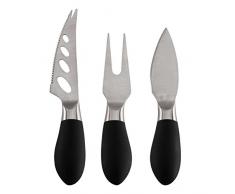 ASA Fromage Queso Cuchillo Set, 100% Acero Inoxidable, Plata, 3Â Piezas,