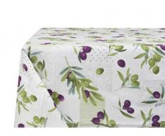 BIANCHERIAWEB Mantel de Cocina con diseÃ±o Olive RP, Fabricado en Italia, Mantel de Mesa 100% algodÃ³n, 140 x 240 cm
